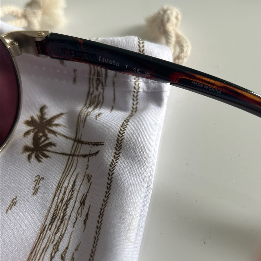 NEW Costa Del Mar Loreto Sunglasses with Brushed Gold Frame - Picture 10 of 11